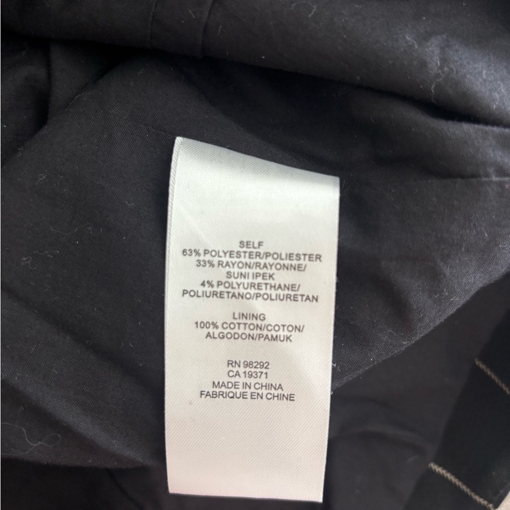 Tibi Black Blouse With White Grid Pattern - image 5